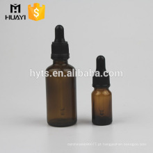 Frascos do conta-gotas do vidro de óleo essencial do marrom de 30ml 80ml